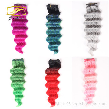 Ombre Synthetic hair extension Accept OEM hair color Factory Wholesale Vendor